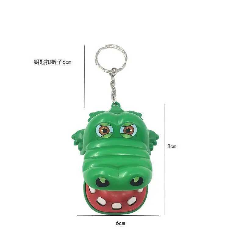 Creative Biting Finger Crocodile Keychain Children and Adults Depressurize Game Fun Toys Keyring Backpack Pendant Jewelry GiftsX241008