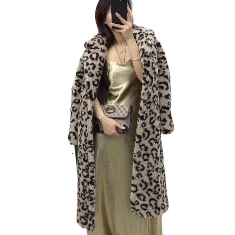 Long Plush Leopard Coat Women Winter Faux Fur Teddy Female Lapel Fluffy Jacket Ladies Fashion Outerwear 2023 New 3Xl