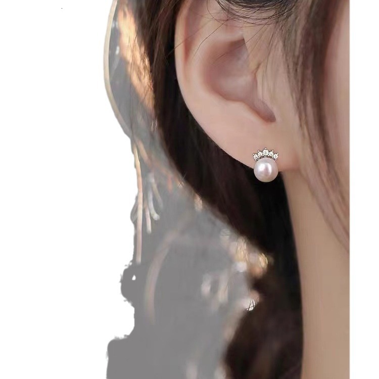 New 2024 pure sier pearl earrings, niche, light , high-end women's earrings