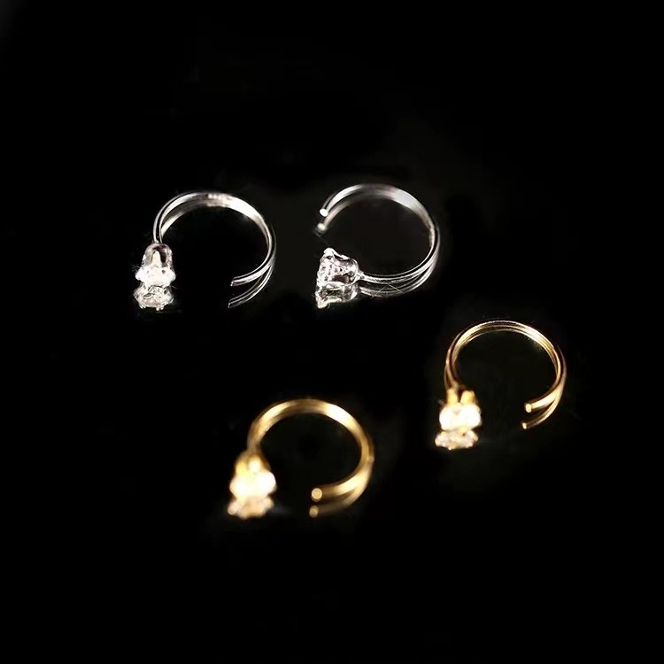 Pure sier needle ear hook, simple and niche student new trendy design