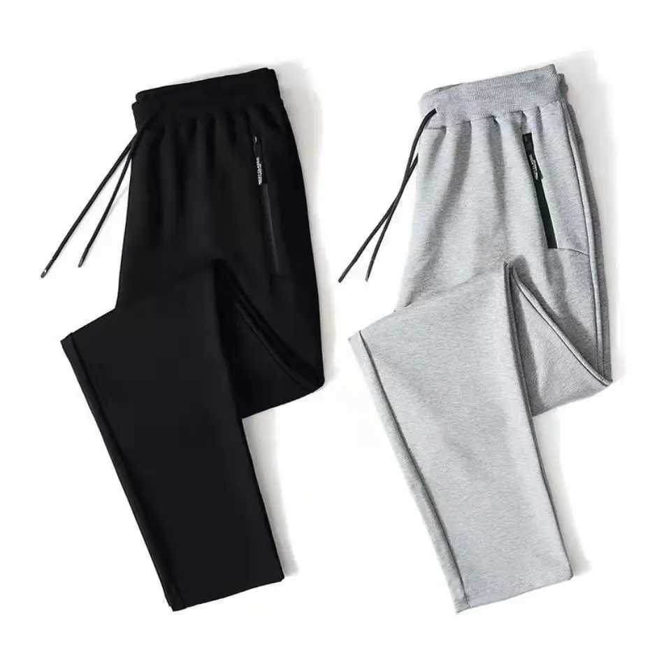 2022 Men Running Gym Pants with Zipper Sports Fitness Jogging Tights Gym Bodybuilding Sweatpants Sport Trousers Male Track PantsX241008