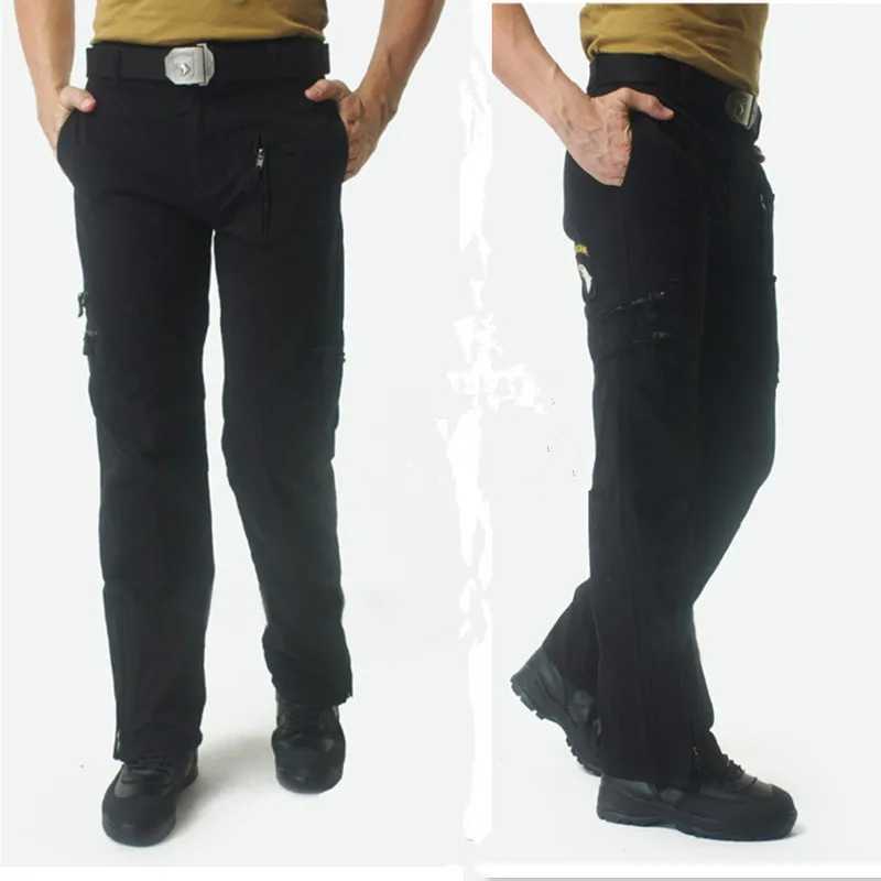 2024 mens cargo pants cotton outdoor tactical pants mens retro camouflage Grn work multi pocket cotton camouflage black Trouser CL241008