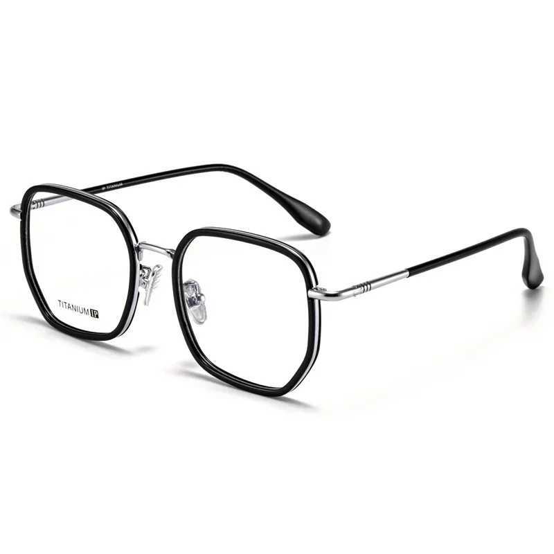 New Ring Titanium Frame Glasses Large Frame Korean Edition Glasses Frame Can Be Paired with Myopia GlassesX241008