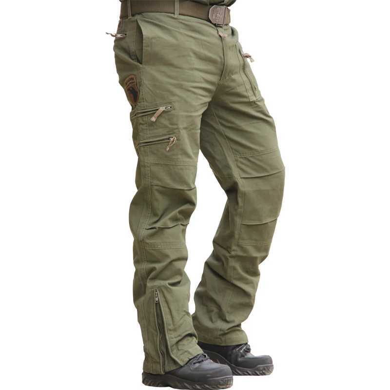 2024 mens cargo pants cotton outdoor tactical pants mens retro camouflage Grn work multi pocket cotton camouflage black Trouser CL241008