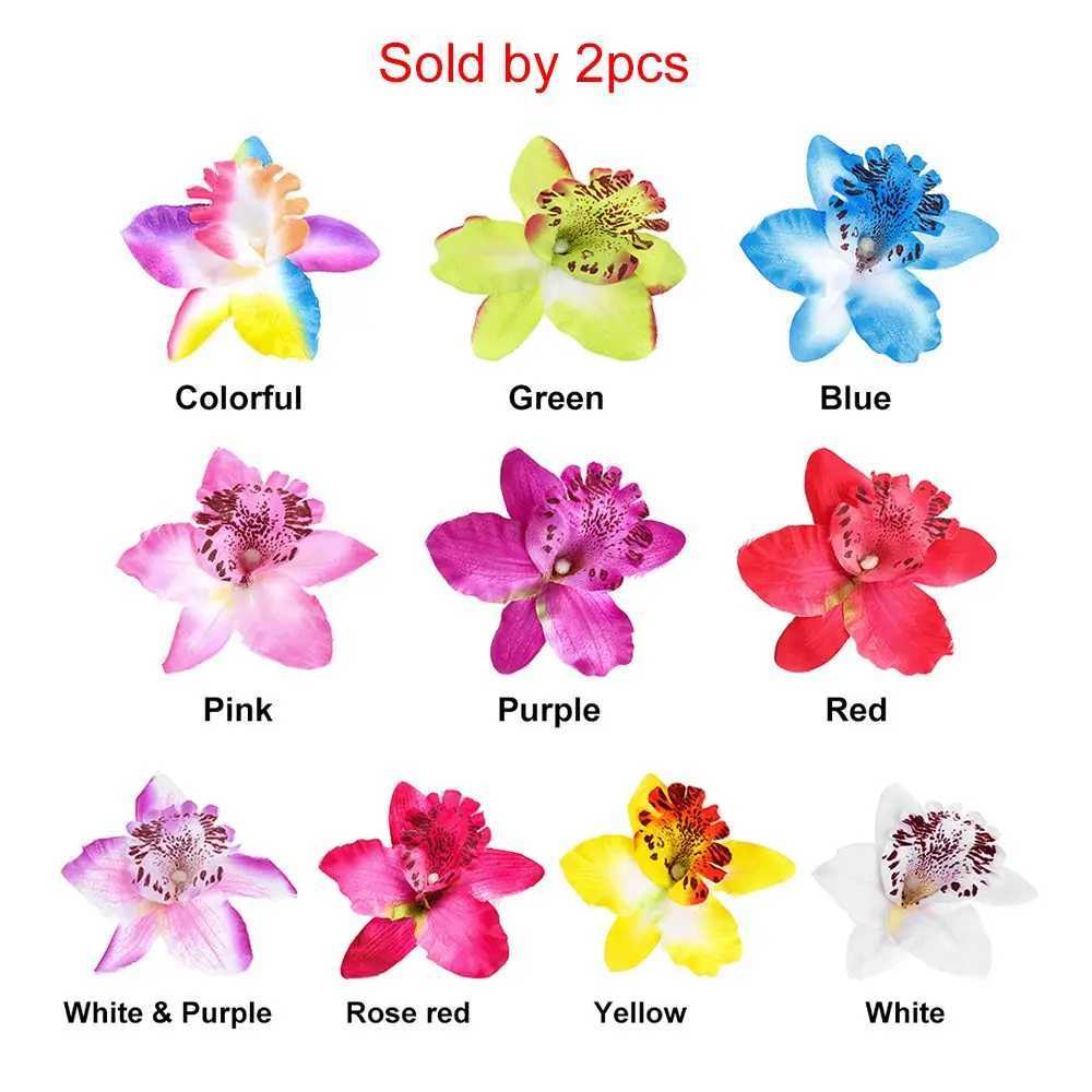 2PCS Hair Accessories Beach Flower Hair Clip Bridal Hair Accessories Orchid Wedding Accessories W241007