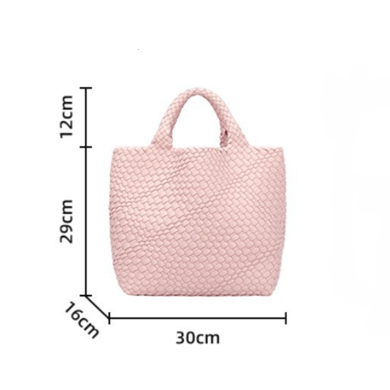 Fashion Versatile Solid Color Feminina Handbag Daily Large Capacity Shopping High Quality Casual Woven Tote Bag