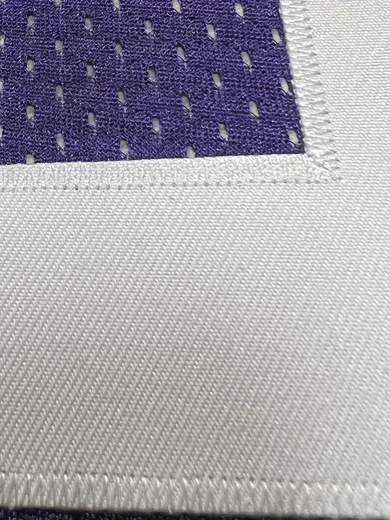 #18 Justin Jefferson Comfy V-Neck Football Jersey Purple Mesh Embroidery for Training and Competition Breathable Moisture-Wicking American Football Sh