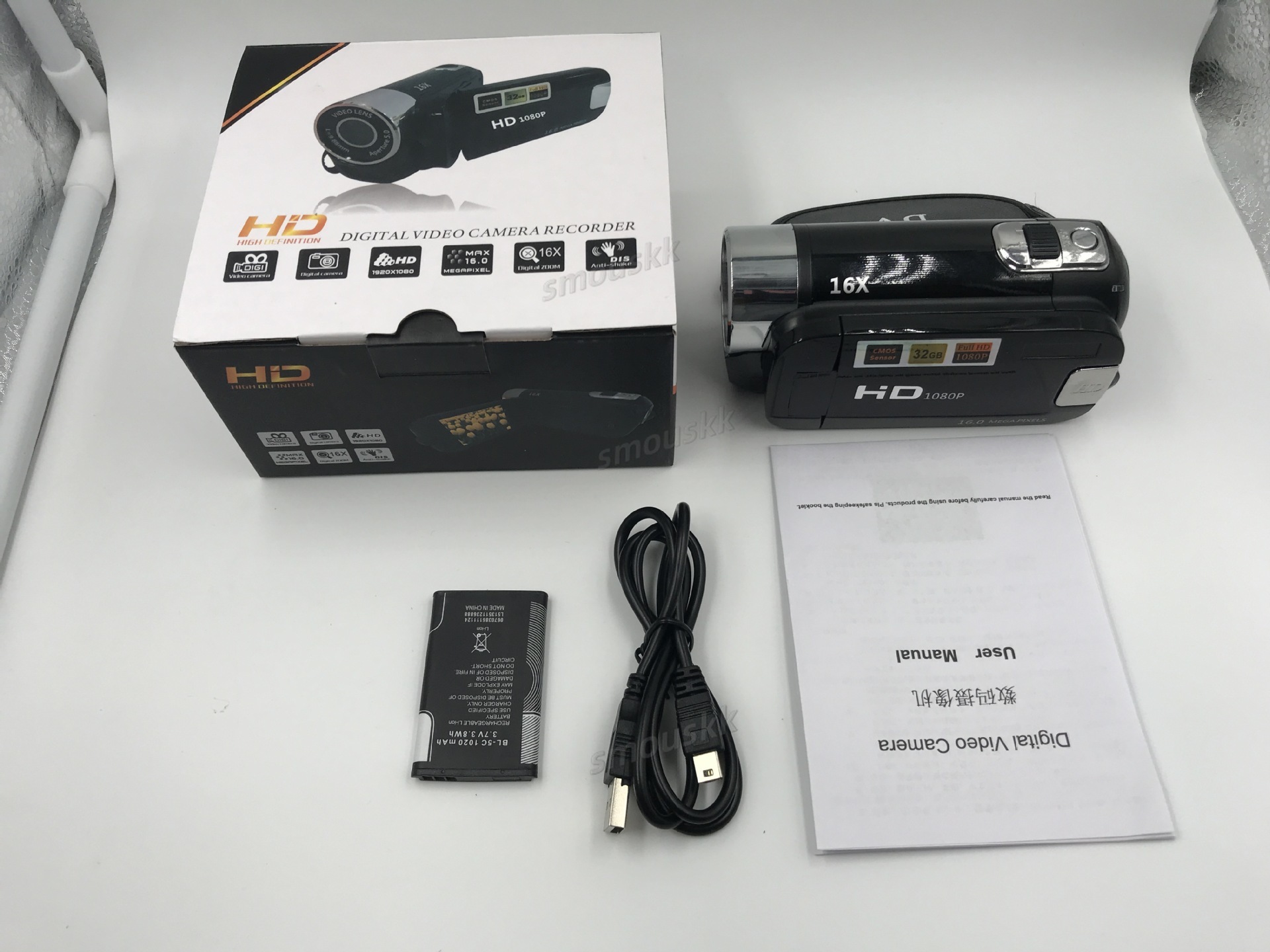 Video Camcorder Full HD 4K 48MP Camera Recorder 270° Rotation 2.7 Inch Color Screen 16X Zoom Digital Camcorders