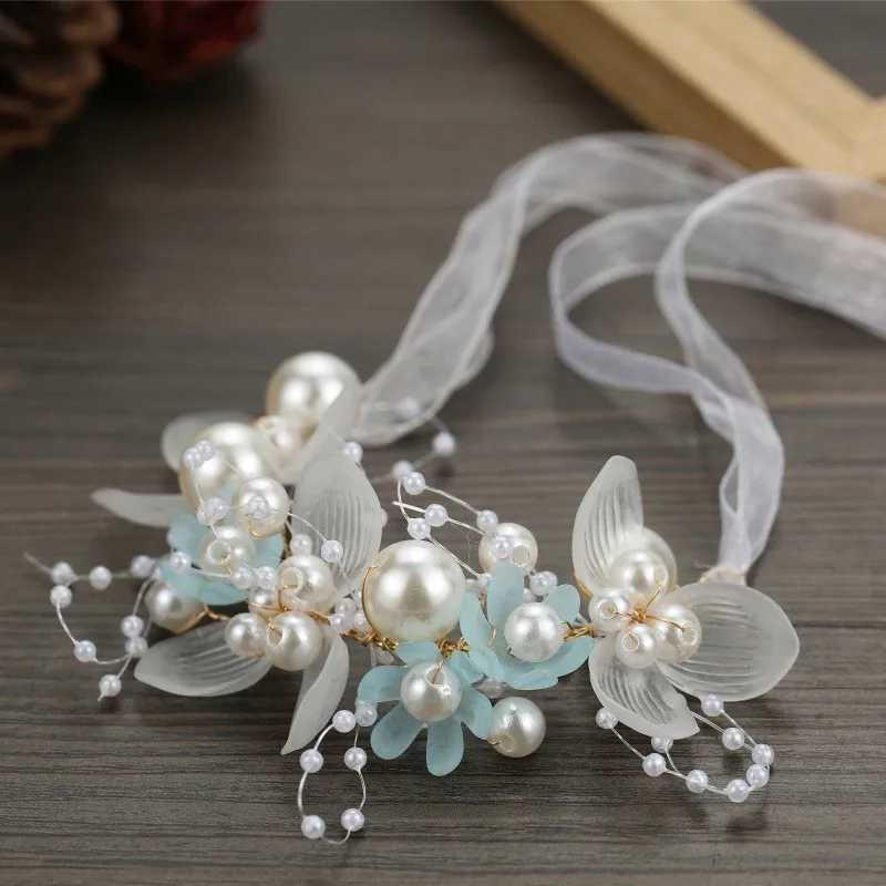 ZAKOL Sweet Romantic Bride Pearl Flower Hair Accessories Garland Headbands Wedding Jewelry Gifts W241007