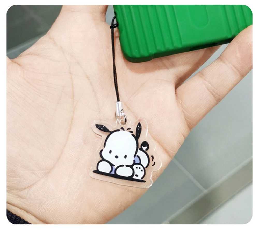 Kawaii Lovely Pochacco Keychain Cartoon Puppy Key Ring Couple Bag Figure Ornament Girl Accessories Car Pendant Childrens GiftX241008