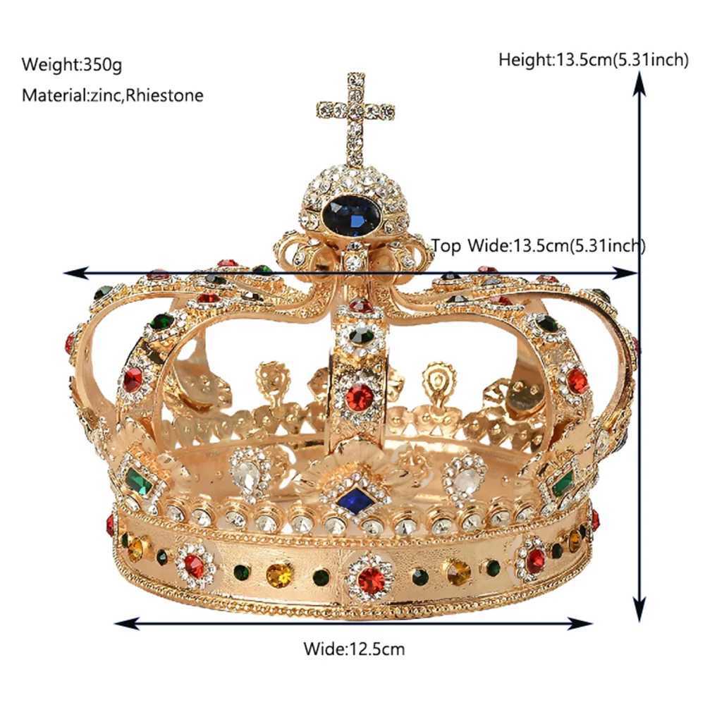 Full round crystal headpiece and crown queen headpiece Pageant Pom Diadem hair accessory vintage hair accessory W241007