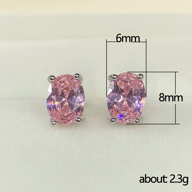 Choucong Drop Ship Stud Earrings Moissanite Solitaire Simple Fashion Jewelry 925 Sterling Silver Gold Fill Women Wedding Oval Diamond Earring Gift