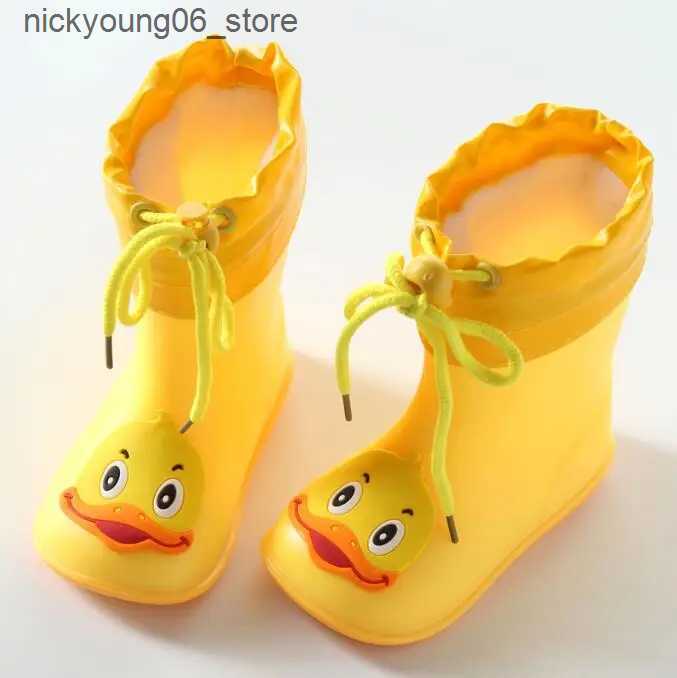 Boots Childrens Rain Boots Boy Girls Solid Colour Waterproof Rain Boots Comfy Non Slip Durable Water Shoes For Kids Outdoor L240910