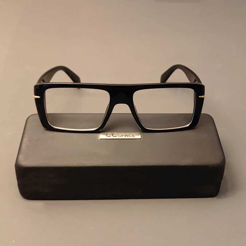 54434 Big Frame Rectangle Men Transparent Computer Glasses Frame Anti Blue Light Eyewear Blocking GlassesX241008