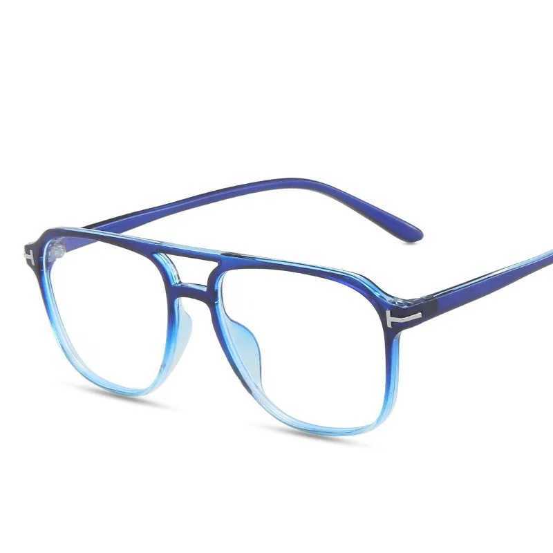 Women Anti Blue Light Glasses Large Frame Optical Eyeglasses Trend Transparent Computer Tablet Men Game Comfortable EyewearX241008