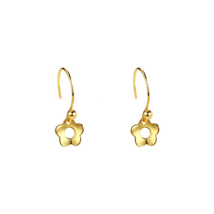 Cute wer pure sier 2024 new trend, simple earrings, internet famous temperament ins