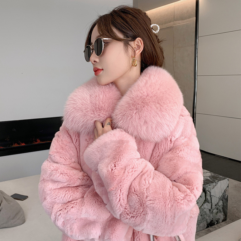 Big Collar Faux Fur Women Winter Lapel Long Plush Coat Dropped Sleeves Fashion Fluffy Jacket Teddy Female Overcoats 5Xl