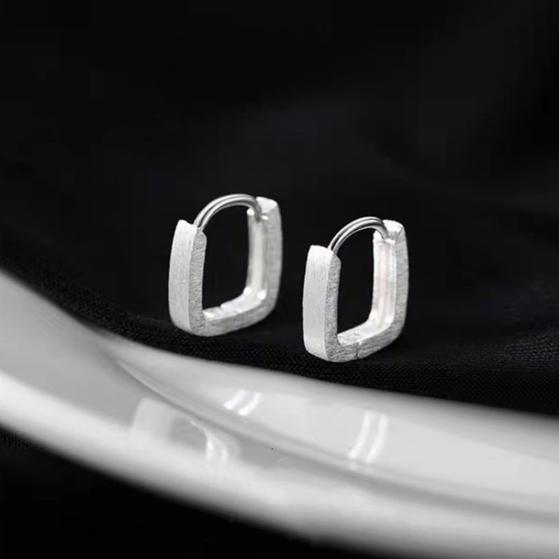 Pure sier needle niche light earrings, 2024 new women's earrings