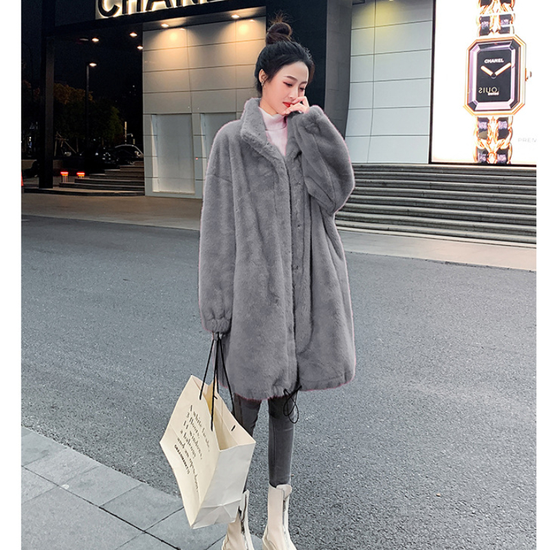 Loose Faux Women Winter Long Plush Teddy Female Lapel Fluffy Jacket Ladies Pink Fur Coat Oversized 2023 New 3Xl
