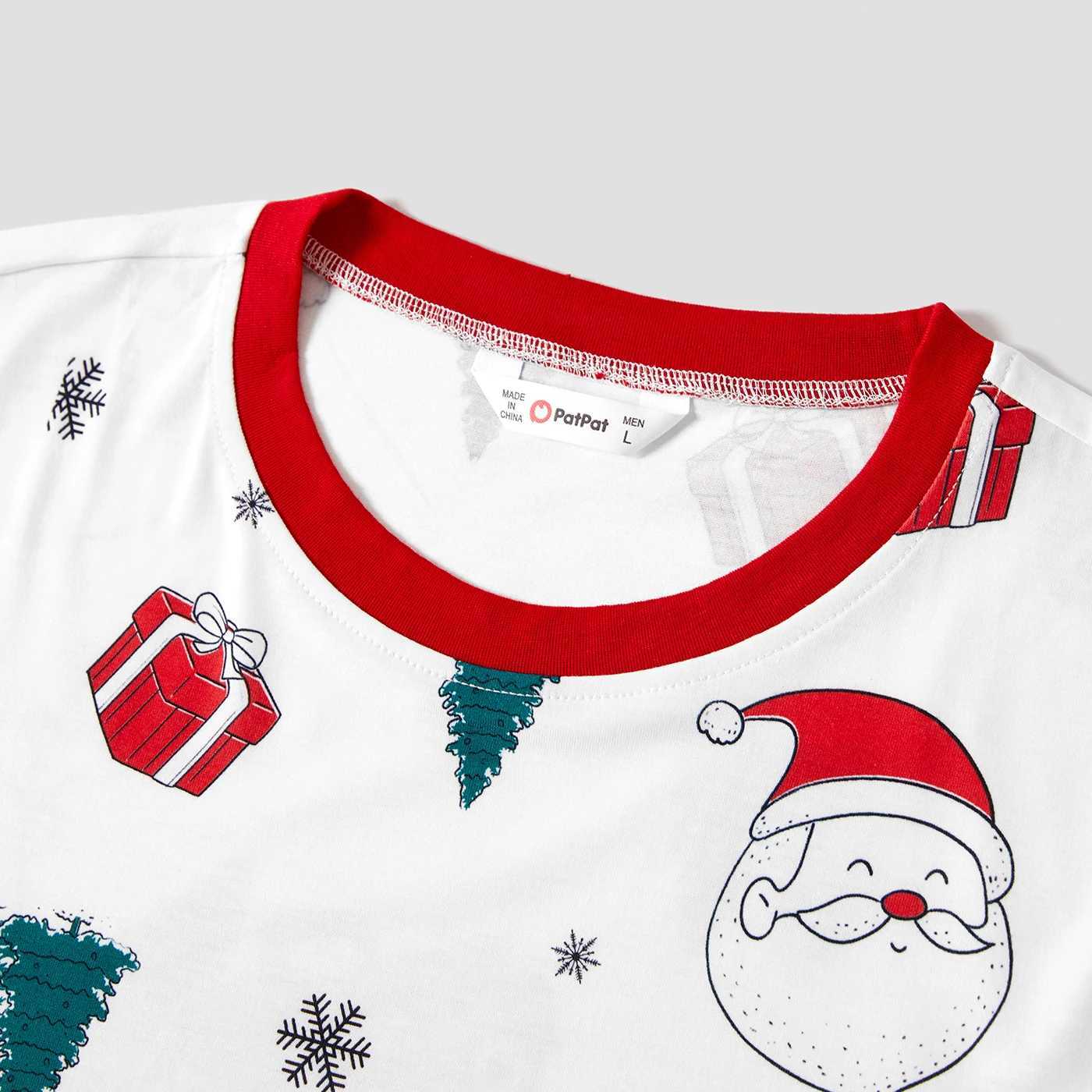 Christmas Trunk and Santa Print Family Matching Pajamas Sets (Flame Resistant)XJ241008