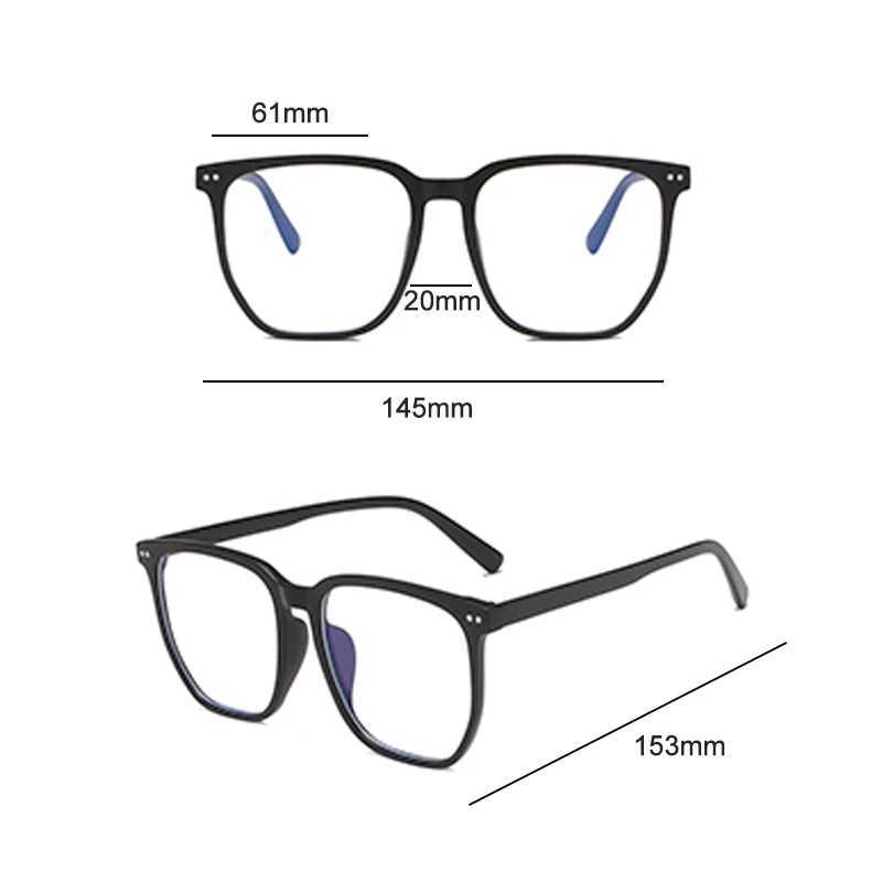 Blue Light Glasses PC Frame Anti Blue Light Blocking Radiation Sunglasses Unisex Trend Clear Lenses Computer GlassesX241008