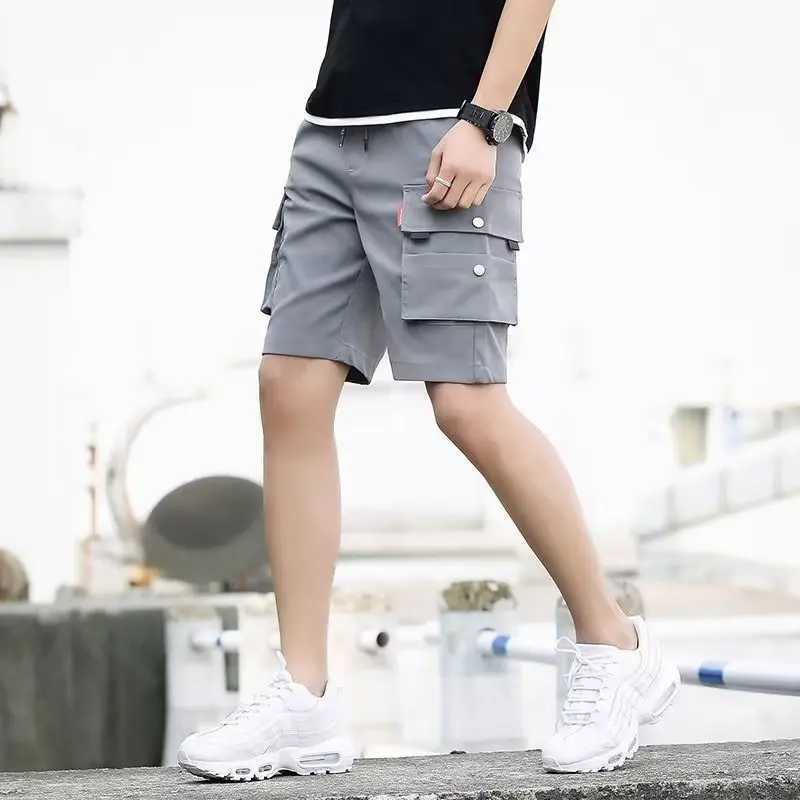 Summer casual shorts mens fashion Instagram explosion loose casual trend wearing Korean version casual pantsW240713