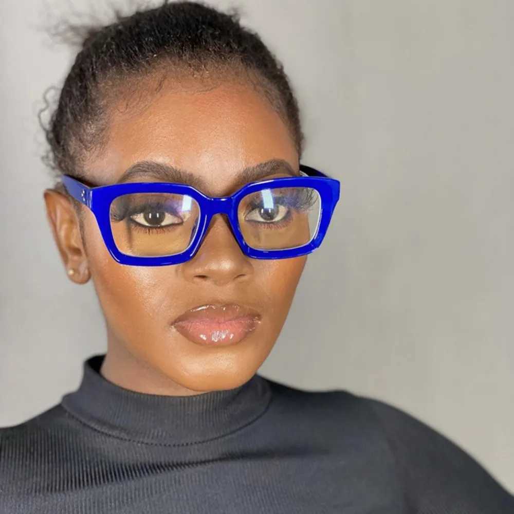 New Retro Square Anti Blue Light Glasses For Women Men Vintage Reading Clear Computre Pink Blue Black Eyeglasses Frames Lentes OX241008