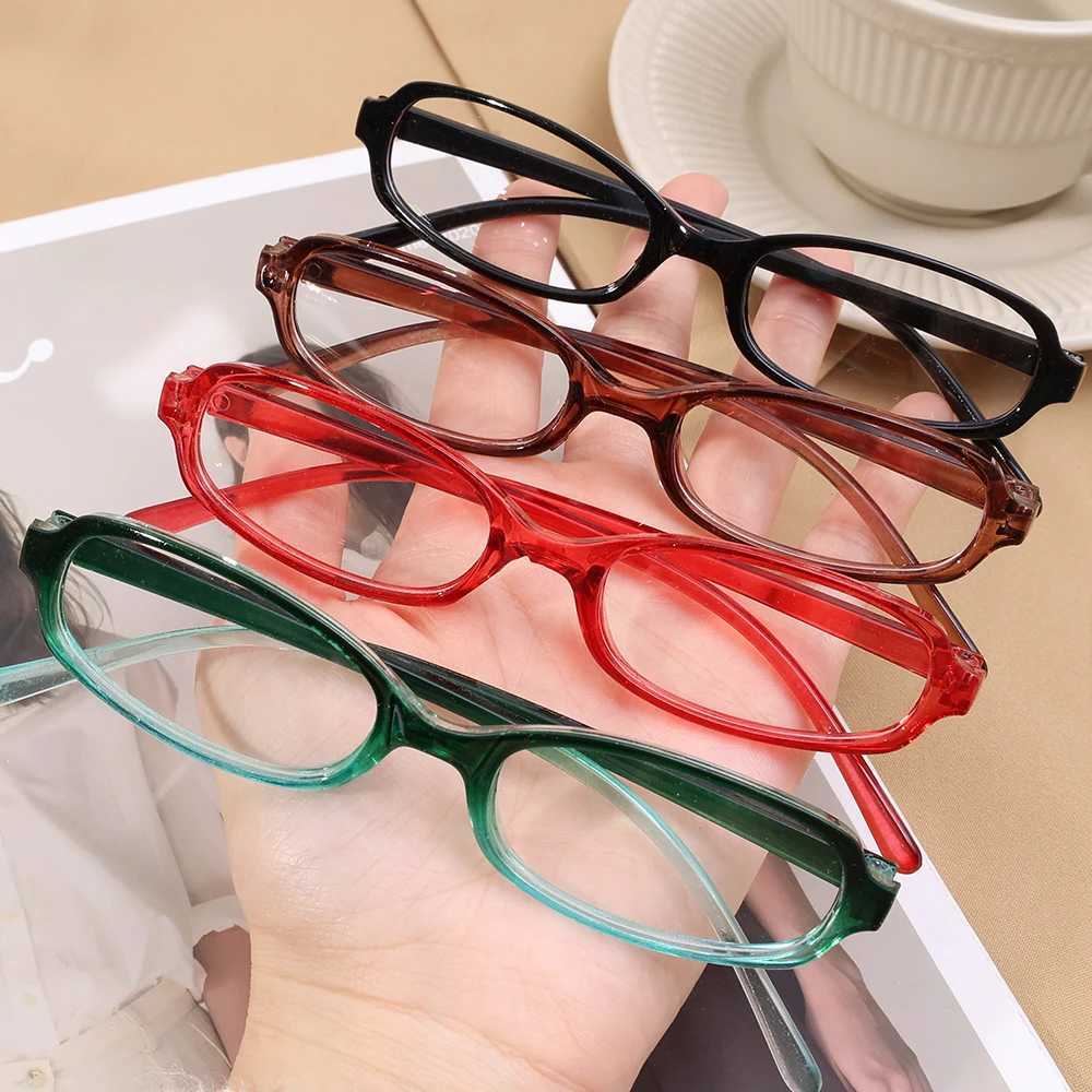 2024 Girls Y2K Red Green Frame Glass Retro Oval Glasses Eyewear Decorative Computer Anti-blue Eyeglasses with Seaside DrivingX241008