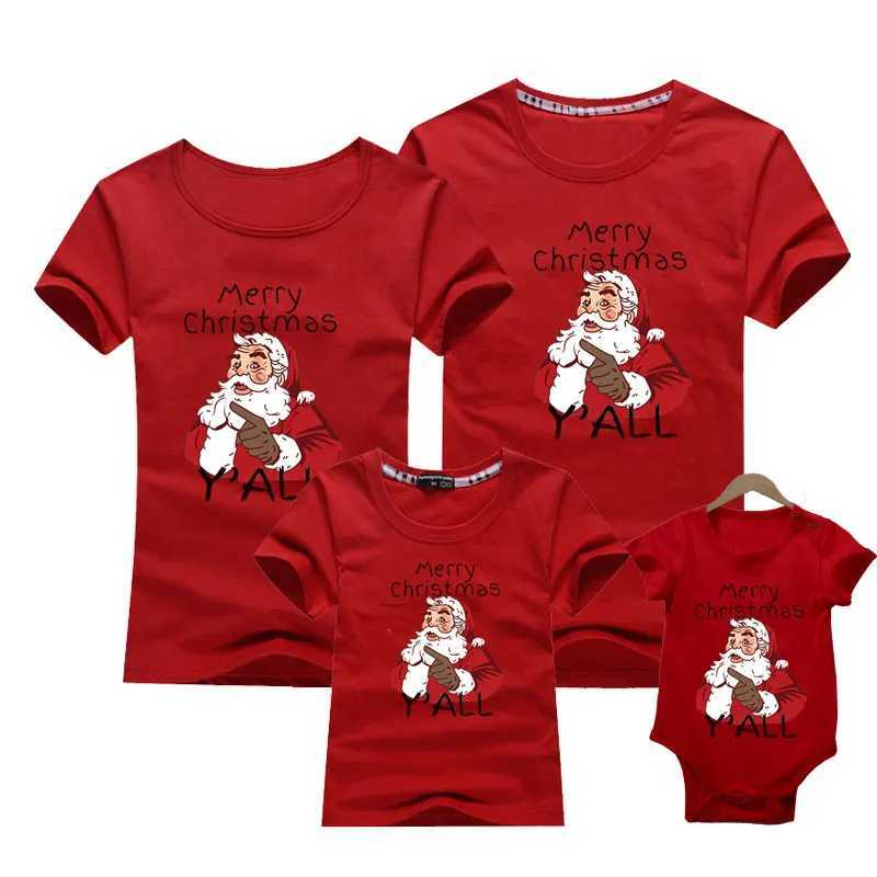 Father Mother Son Daughter Clothes New Year Girls Boys Mom Dad T-shirt Christmas Family Matching T-shirt Adult Childrens T-shirt W241008