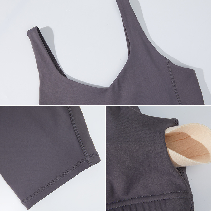 New quick drying jumpsuit for women's naked feeling hip lifting suit, yoga shorts, outdoor sports jumpsuit, fitness suit