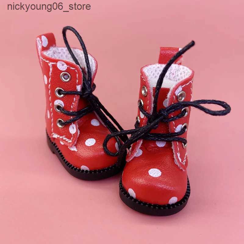 Boots Tilda 1/8 Doll Boots Toy Shoes For Blythe Pullip Doll Mini Winter Leather Boots Shoes for Blyth Accessories for Dolls Toys L240910