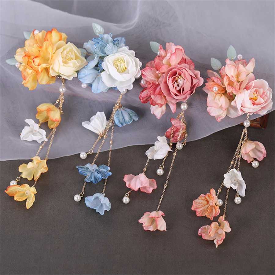 Fashionable retro duckbill clip U-shaped hair clip Chinese Hanfu wedding hair accessory girl bride party headpiece accessory W241007