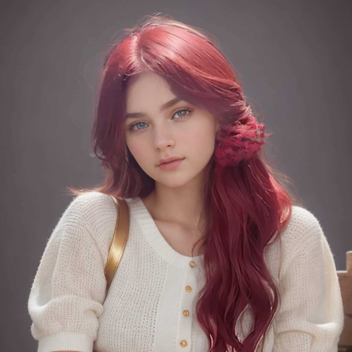 DIFEI Synthetic Mela red long curly wig women wine red heat-resistant big wavy natural curly fashion stylingXJ241008