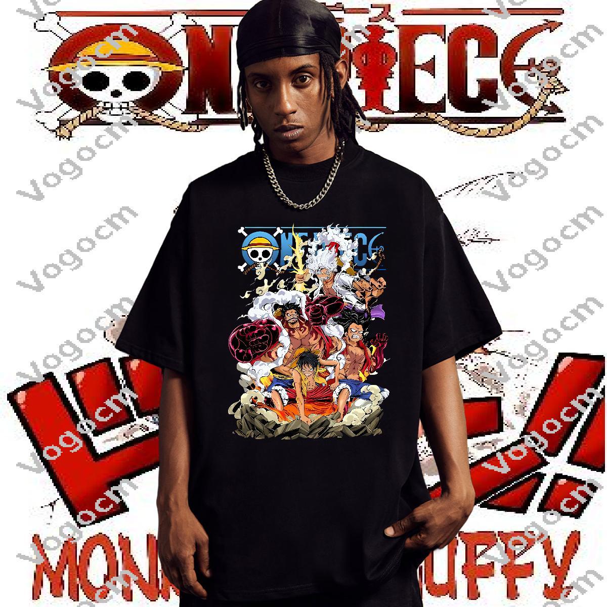 Classic T shirt 230g 100% Cotton Anime Print Couples T Shirts Summer Casual Breathable Crew Neck Cool Design Tee Shirt