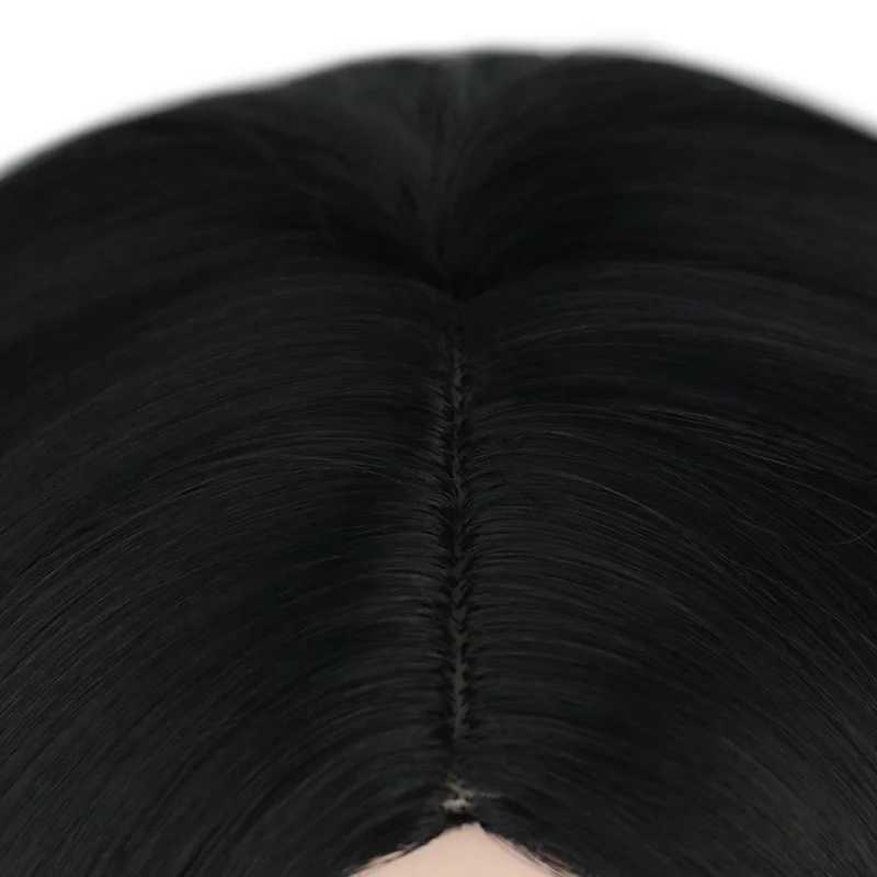 Long Wavy Synthetic Wig For Women Black Peluca Party Natural Heat Resistant Hair Wigs Pelucas Costume PartyXJ241008