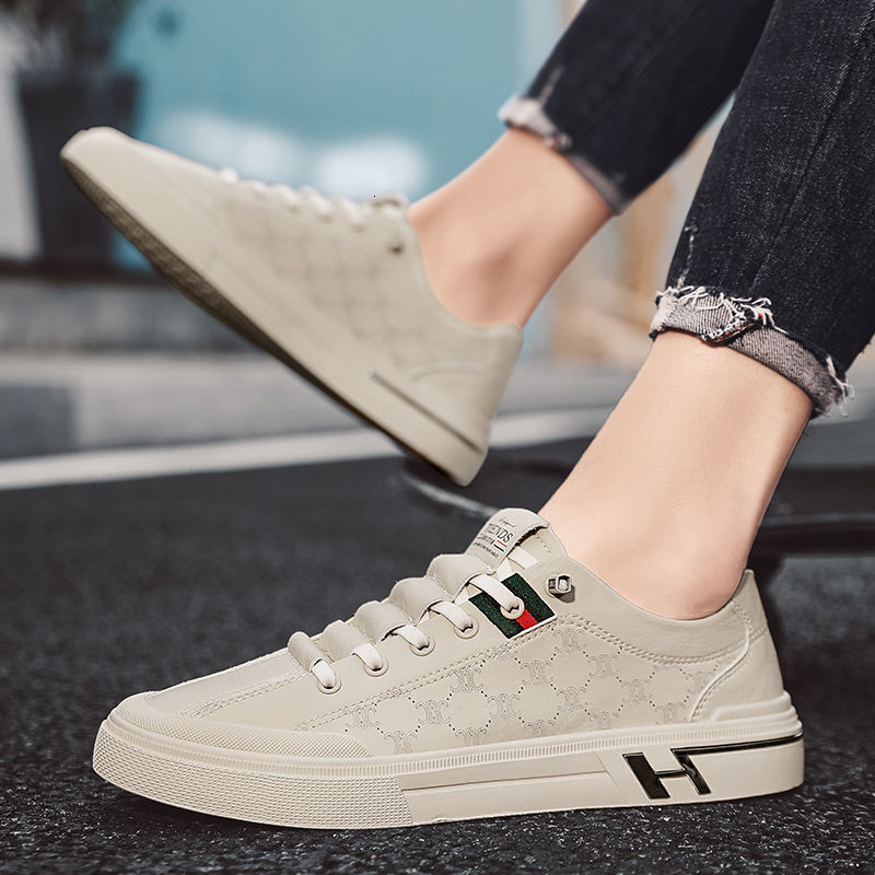 2024 New Designer Shoes White Leather Multi functional Breathable Casual Board Korean Edition Fashion Single Foot Men's Shoes
