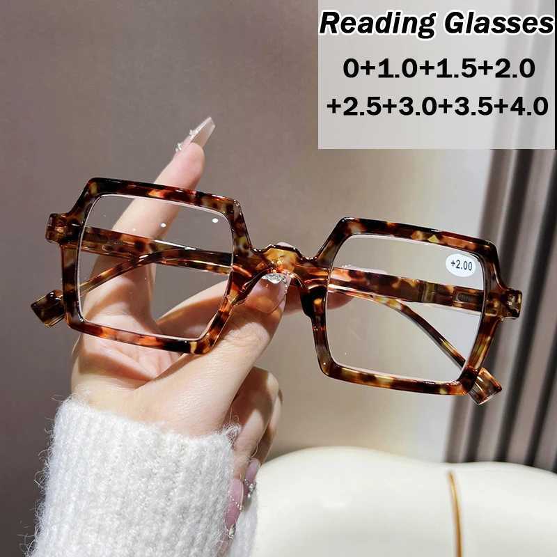 Anti-blue Light Women Mens Reading Glasses Trendy Oversized Frame Computer Far Sight Eyeglasses Finished Prescription EyewearX241008