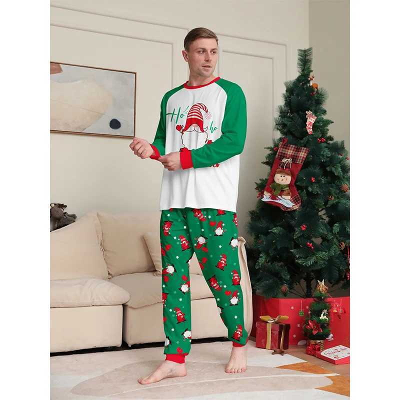 Family Matching Set Green Christmas Pajama Set Father Mother Daughter Son Pajama Aldolt Childrens Christmas Costume W241008
