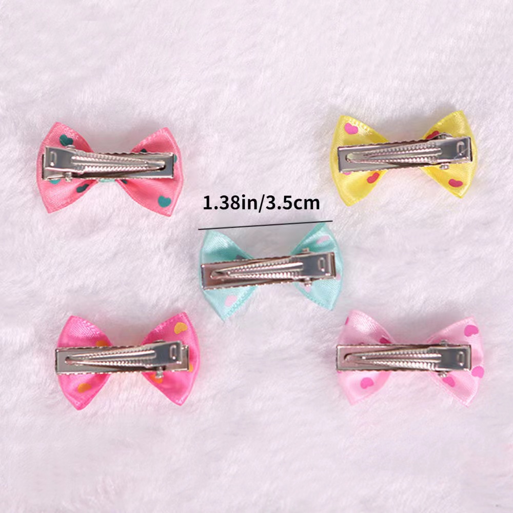 Designer Pet Bow Hairpin Dog Collar Bowknot Handmade Fashion Hair Ornaments for Cat Kitten Puppy Girl Sherina Poodle 11 Colors Y166