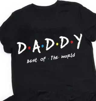 Family Outfit Matching Tshirt Clothes Friend TV Font Outfit Clothing Children T-shirts MOM Family Look OutfitsXJ241008