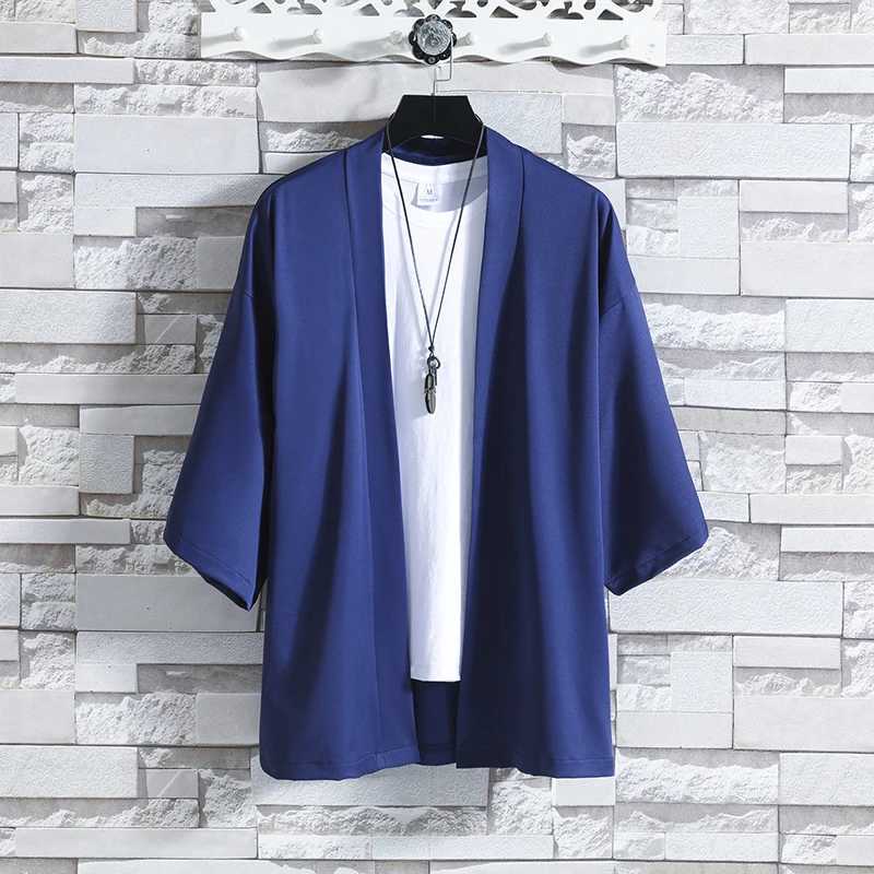 Chinese style mens cardigan wool sweater loose and casual fashionable street style high-quality and top-notch Chinese retro Tang style mens ice silk s