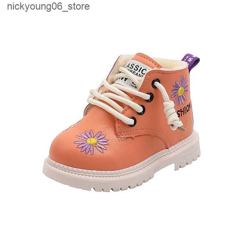 Boots Boys Student PU Leather Casual Lace-Up Ankle Boots Kids boots New Children Shoes Baby Girls Boots botas nia L240910