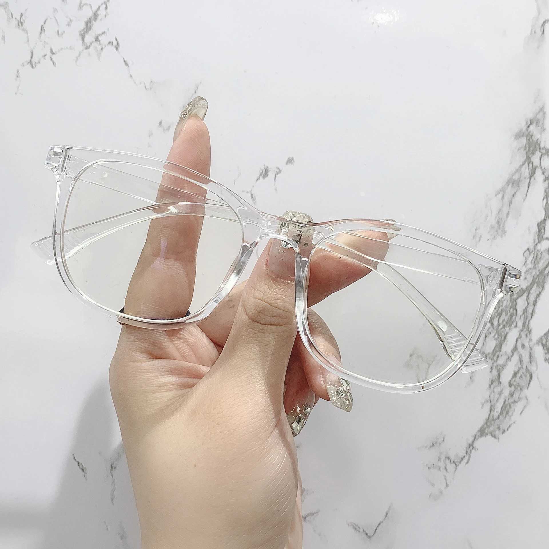 Transparent Computer Glasses Frame Women Men Anti Blue Light square Eyewear Blocking Glasses Optical Spectacle Eyeglass roundX241008