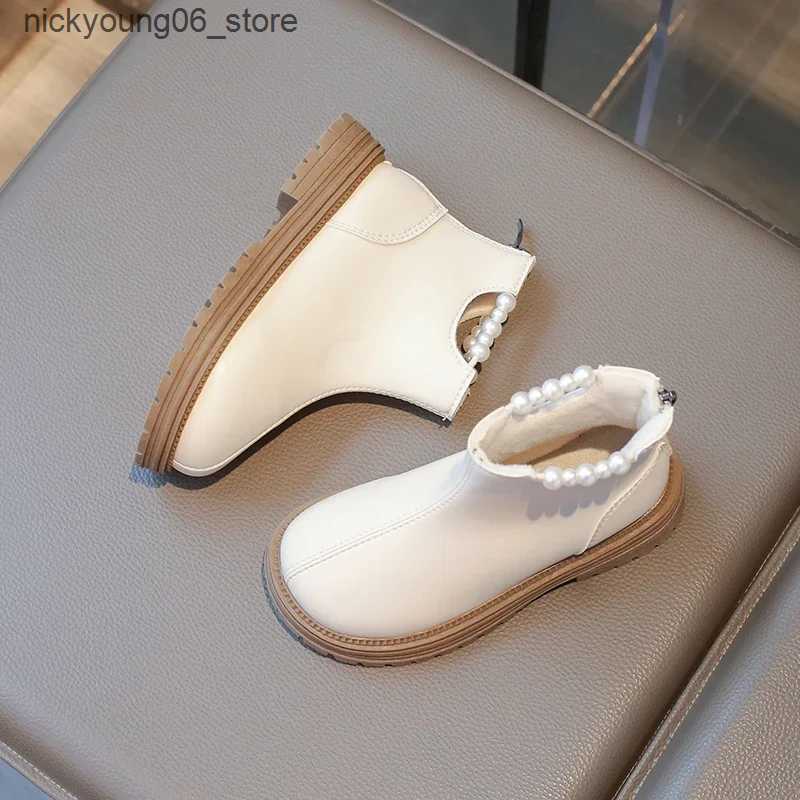 Boots Winter Children Princess Fashion Boots Warm Plush Girl Snow Boots Sweet Versatile Kids Causal Ankle Cotton Boots Thick Bottom L240910