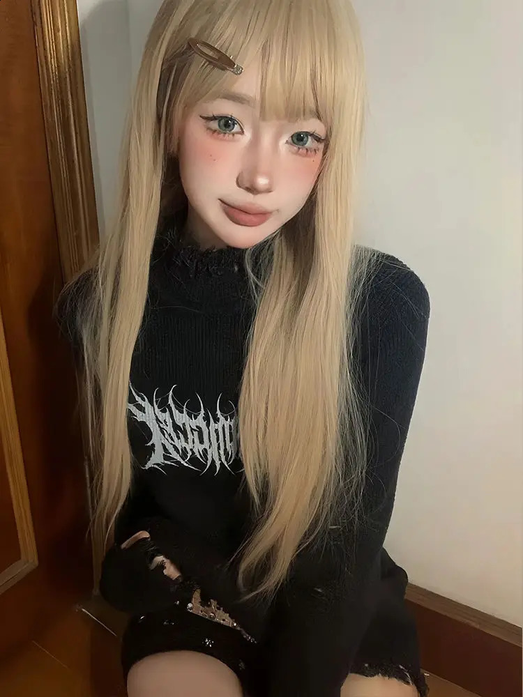 Deeptown Y2k Gothic Harajuku Black Grunge Punk Printed Sweater Tassels Long sleeves Pullover Autumn Fashion Vintage 241007