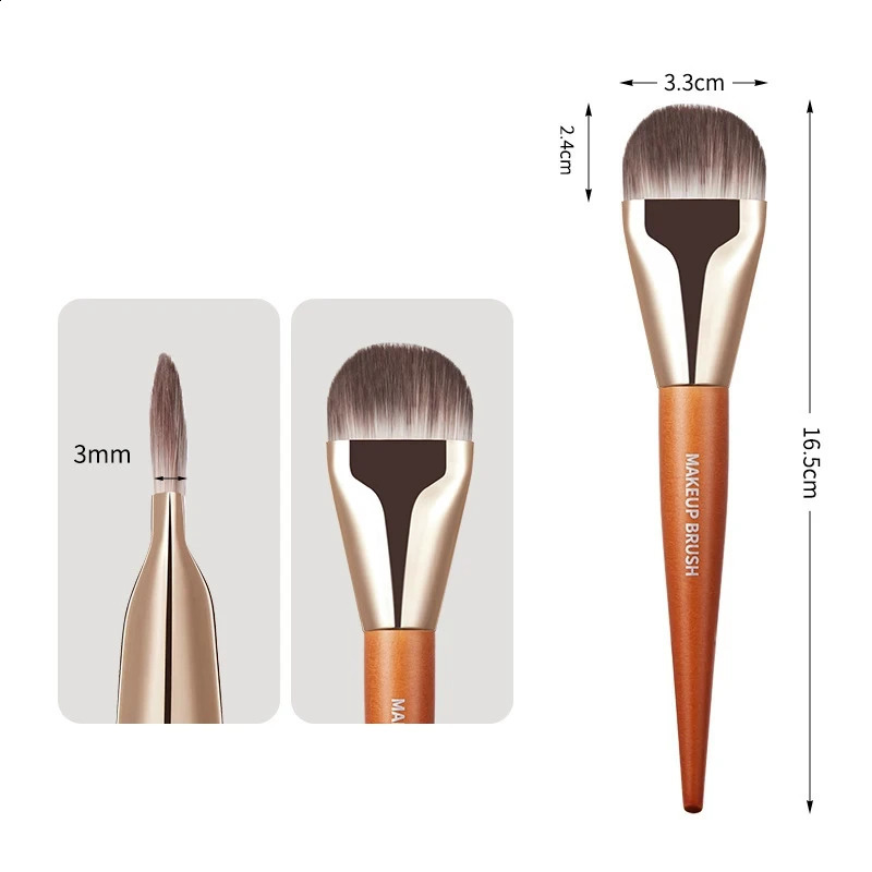 Makeup Brush Basics Professional Brush Tongue shaped Liquid Basic concealer Brush Womens Face Basic Makeup and Beauty Tools 241008