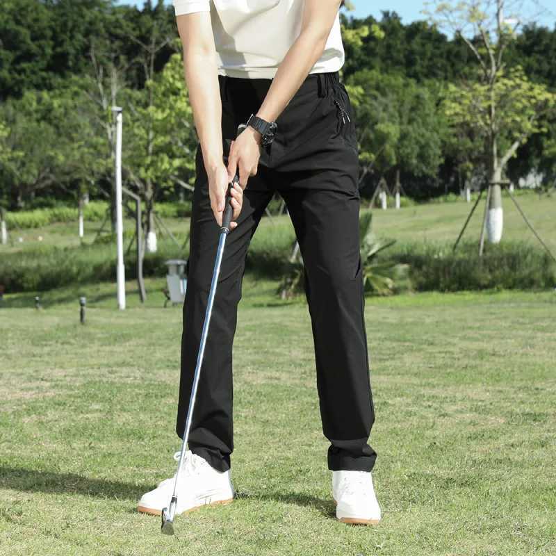 Mens Golf Wear Pants Summer Casual Sports Outdoor Quick Drying Hiking Pants Elastic Slim Jogging Work Trousers Sweatpants MaleX241008
