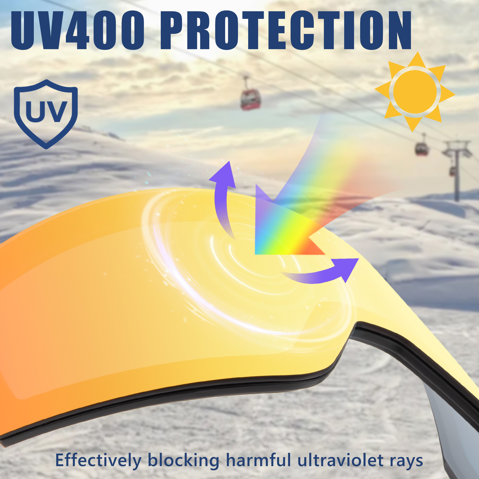 Outdoor Photochromic Ski Goggles Men Snowboard Glasses Women Winter Snow Sunglasses Uv400 Magnetic Attraction Lens High Quality