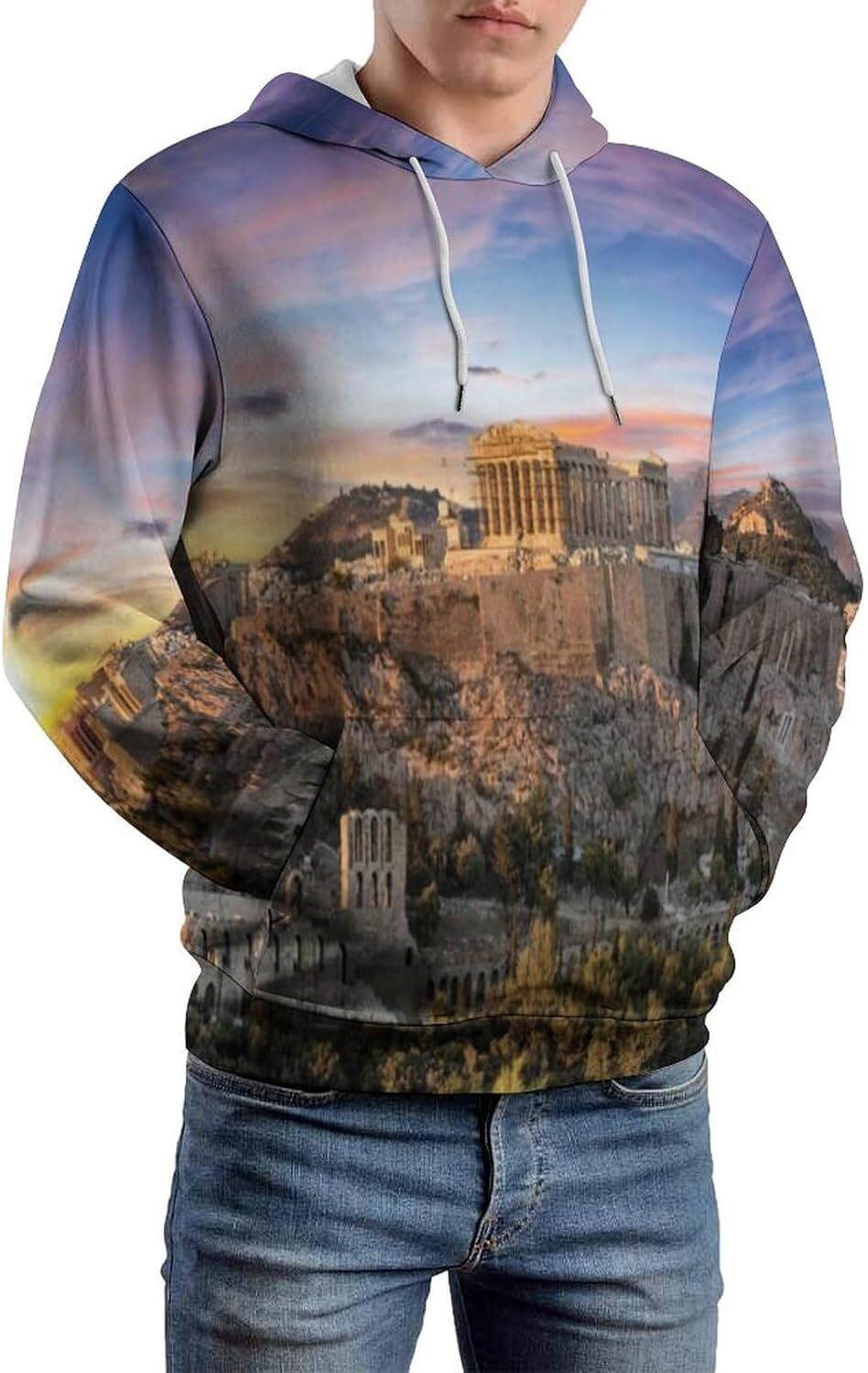 Hoodie for Mens Unisex Novelty Hoodies Lost Inca City Machu Picchu Near Cusco Panoramic Hooded Sweatshirt Graphic Hoodies sweatshirt cool