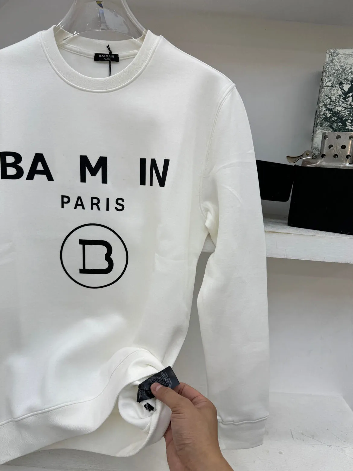 Fashion brand Barr sweater in autumn and winter New composite Chinese cotton loose pullover and velvet sweater couple long sleeves M--5XL